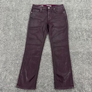 Vigoss Jeans Womens 27 Purple Stevie Crop Straight Leg Pockets Logo Casual City